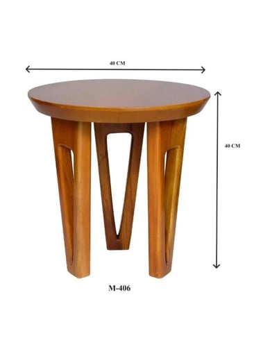 طاولة دائرية خشب طبيعي