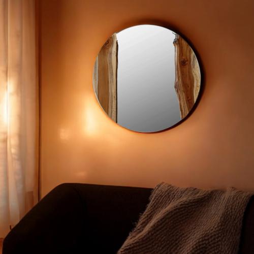 مرايا خشبية دائرية