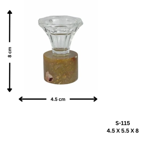 شمعدان عقيق الماسي دائري
