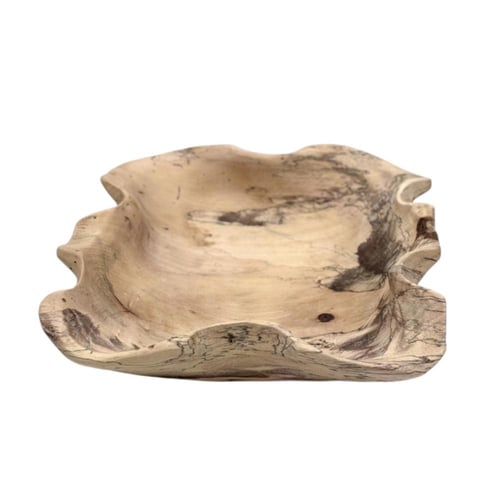 صحن خشبي روز أبيض