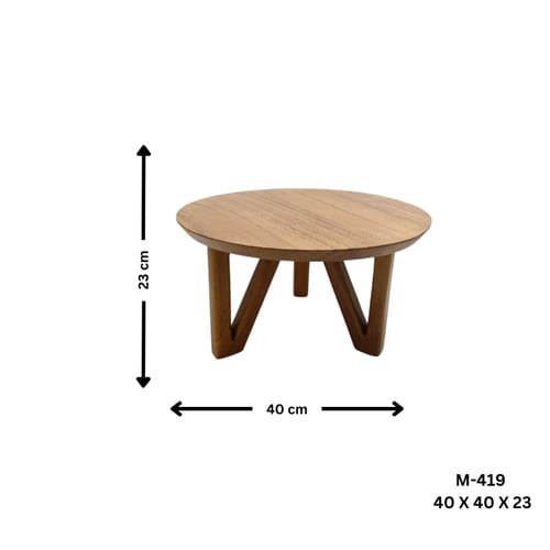 طاولة دائرية أرضية خشب طبيعي