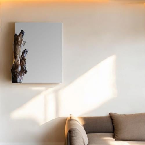 مرايا خشبية بجذع شجرة