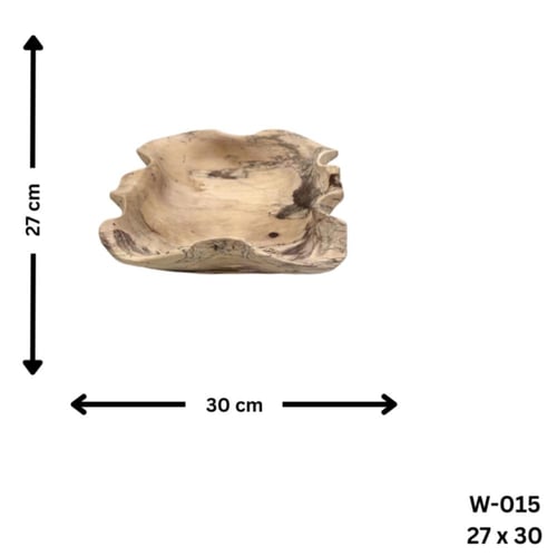 صحن خشبي روز أبيض