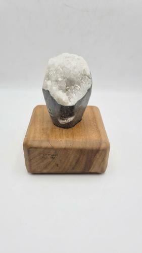 A masterpiece: a sparkling crystal geode cave on a...