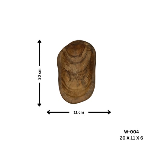 صحن خشب طبيعي صغير
