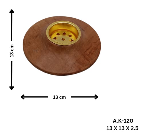 مبخرة نقشة الخشب دائري