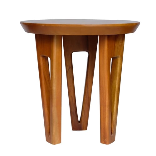 طاولة دائرية خشب طبيعي