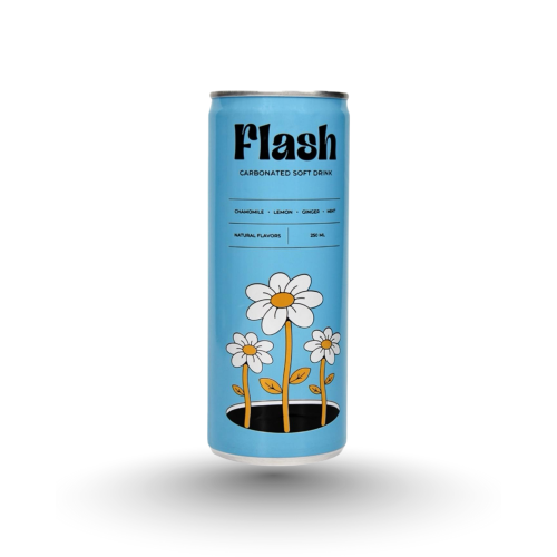 فلاش مشروب غازي من مستخلصات طبيعية زنجبيل وليمون و...