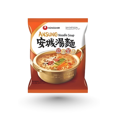 Ansung رامين nongshim بنكهة الصويا حرارة معتدلة