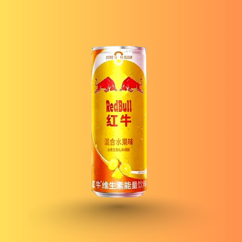 ريدبول ياباني بالأناناس والبرتقال خالي من السكر