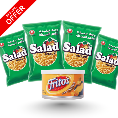 عرض ٤ شيبس سلط الكوري مع جبنة فريتوس الامريكية نكه...