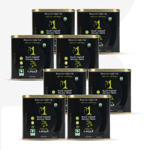 بكج زيت زيتون القطفه الخاصة 8 عبوات 2لتر