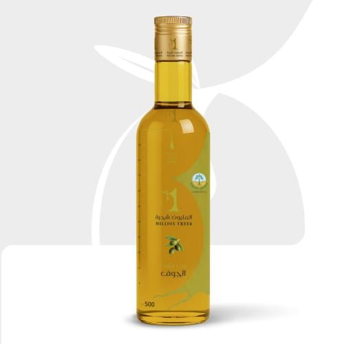 زيت زيتون 500 مل بكر عضوي ممتاز ( زجاجة فاخرة شفاف...