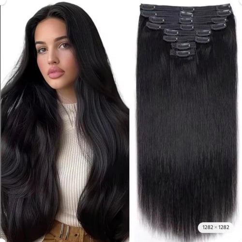 كلبسات شعر طبيعي طول 20انش – 120 جرام