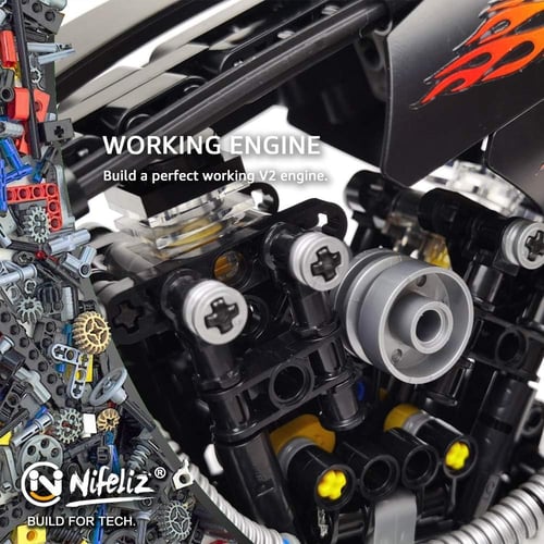 نيفليز قطع تركيب دراجة نارية عدد 451 قطعة