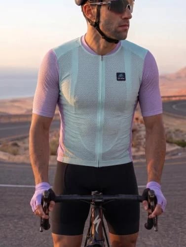 GO BIKE TURQUOISE AND PURPLE JERSEY