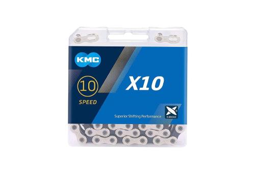 جنزير كي إم سي 10 سرعات باللون الفضي KMC X10 SILVE...