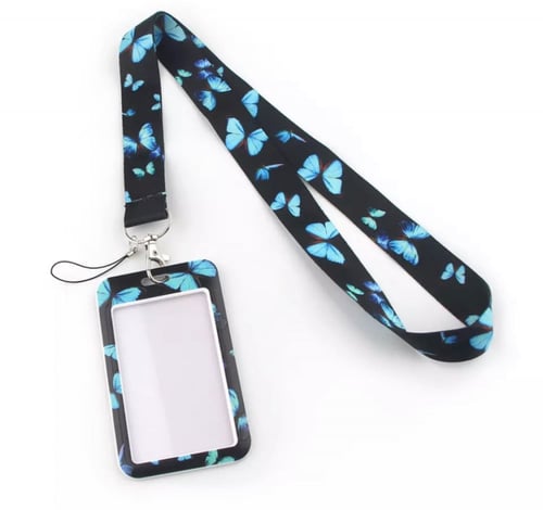 حامل بطاقه فراشات مع غطاء بطاقه