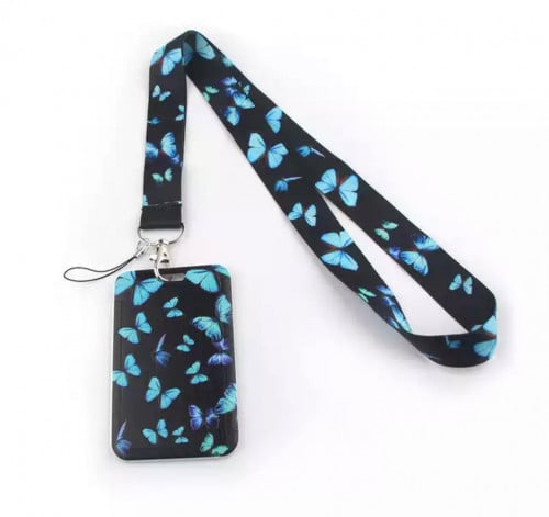 حامل بطاقه فراشات مع غطاء بطاقه