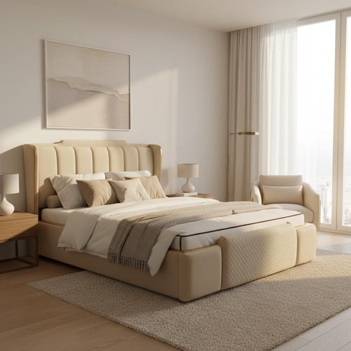 سرير ديتيلز الفاخر بديكور اضافي امامي لعشاق التفاص...