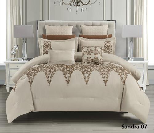 مفرش ملكي مطرز 10 قطع لينوم هوم موديل 07