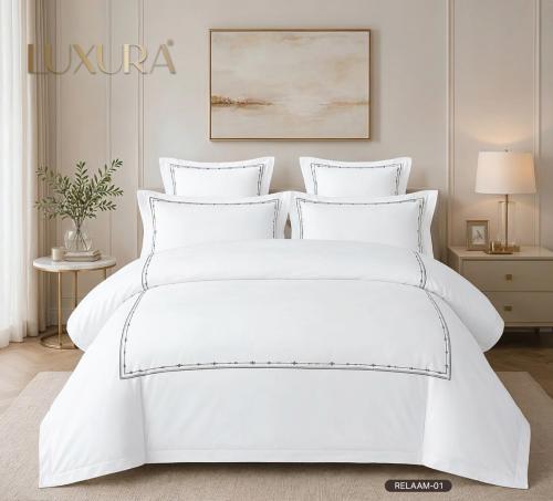 Relaam Luxury Hotel Bedding Set, 6 Pieces, Modern...