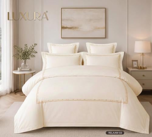 Relaam Luxury Hotel Bedding Set, 6 Pieces, Modern...