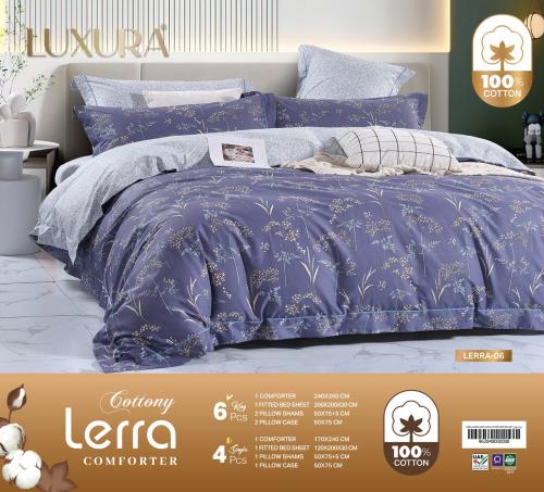 Summer double bed sheet set, 6 pieces, model Lerra...