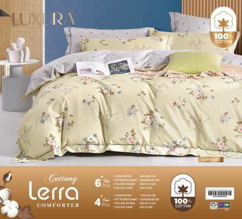 Summer double bed sheet set, 6 pieces, model Lerra...
