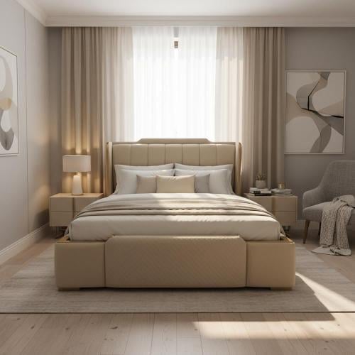 سرير ديتيلز الفاخر بديكور اضافي امامي لعشاق التفاص...