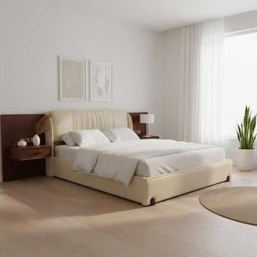 سرير لكجوري فخامه التصميم وقماش جلد فاخر