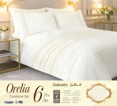 Orelia Luxury Hotel 6-Piece Bedspread Set, Modern...