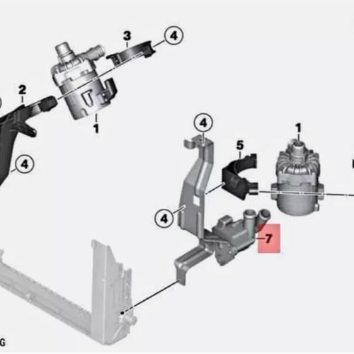 مضخة مياه تبريد كهربائية محرك سعة 2.0 لتر 11517604...