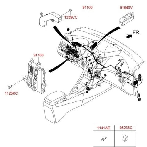ظفيرة كهرب طبلون امامي هيونداي النترا 911693X810