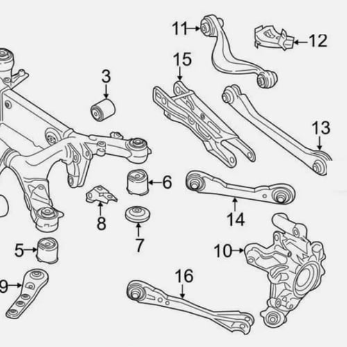 مجموعة المحور العجلة الخلفية جهة السائق BMW 5 Seri...