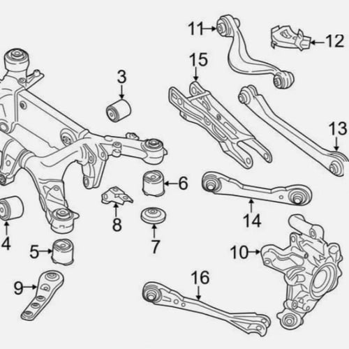 مجموعة المحور العجلة الخلفية جهة الراكب BMW 5 Seri...