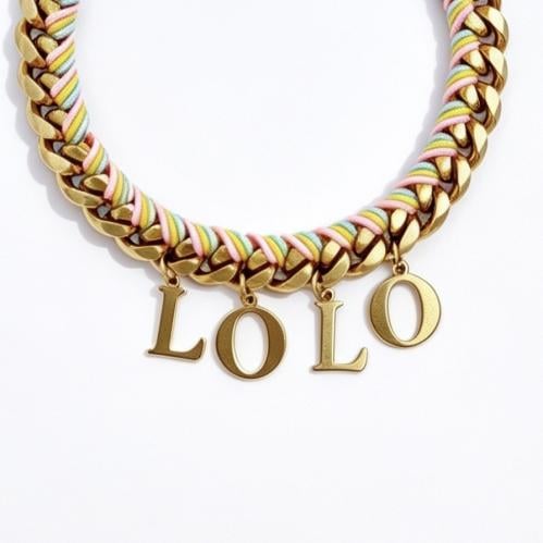Bracelet with colorful threads – stainless steel 18k gold plated