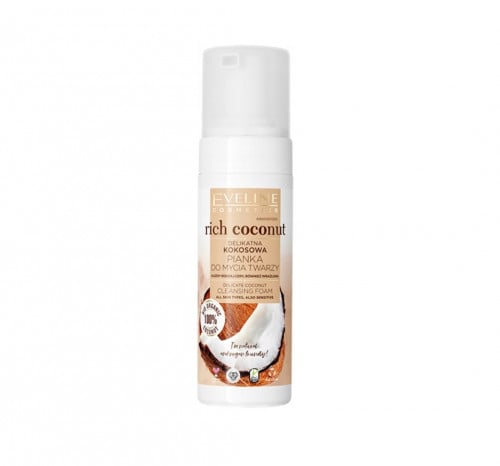 غسول رغوي لتنظيف الوجه بجوز الهند العضوي من EVELIN...