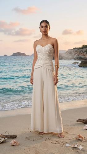 Darped Strapless SET skirt