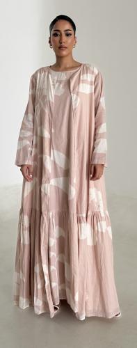 Two pieces dusky pink dress