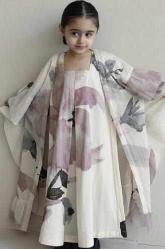Daughter Floral Pink Cape and Dress