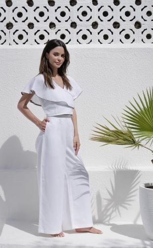 White Linen Set