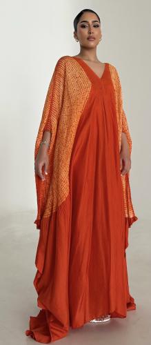 Butterfly Orange Kaftan