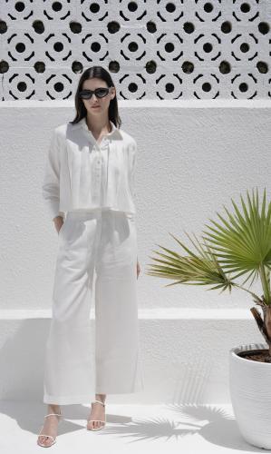 White Pure linen Co-ord