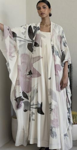Mommy Floral Pink Cape and Dress