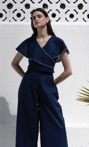 Navy Linen Set