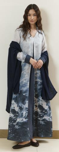 Deepwater Dress With Scarf