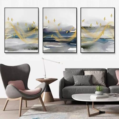 لوحات ثلاثية فن تجريدي