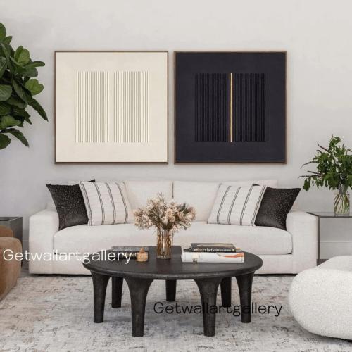 لوحات ثنائية مميزة بالفن التجريدي