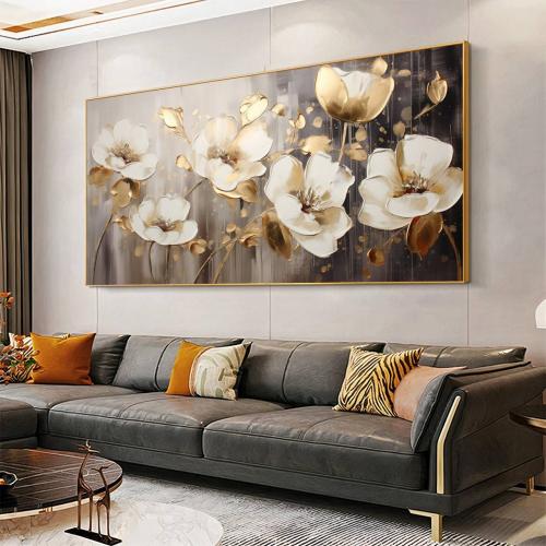 لوحة جدارية فن تجريدي زهري